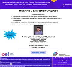 HepCure and CEI co-sponsored Webinar: Hepatitis C & Injection Drug Use